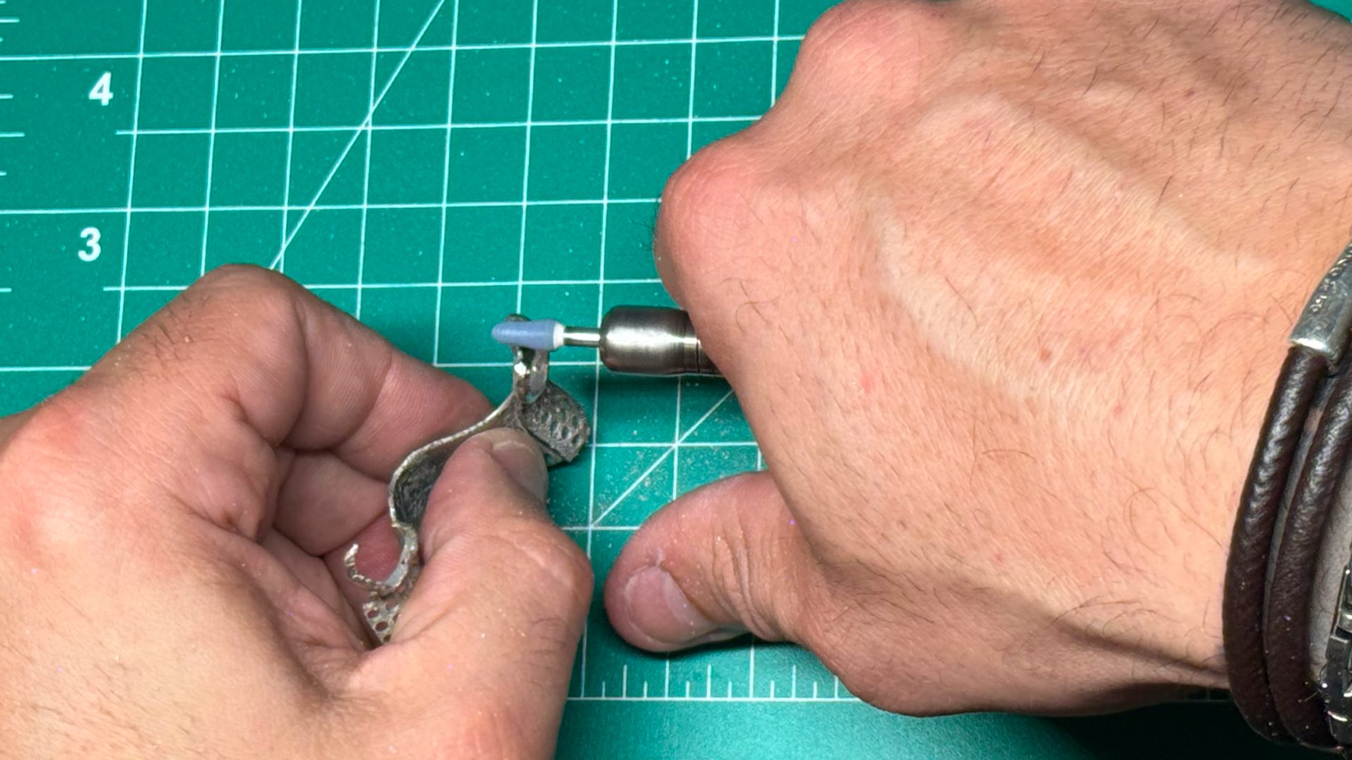 Milling and clean up of 3D printed part as preparation for polishing