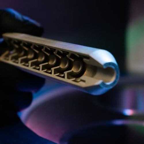 3D-printed silencer in Titanium by 2Create