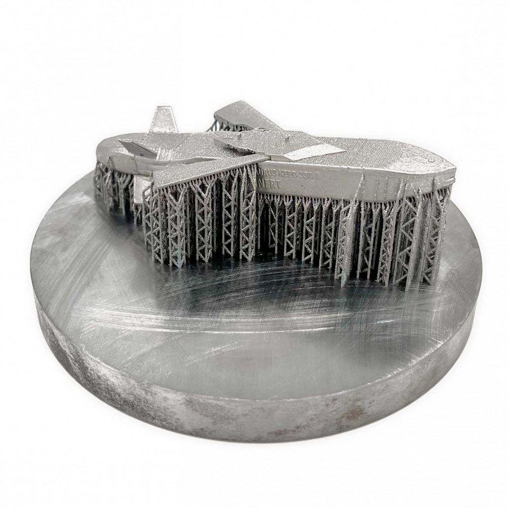 3d printed model of a missile in stainless steel by 2onelab