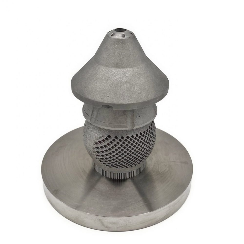 3D printed mushroom nozzle (Stainless Steel; 17-4PH) by 2onelab