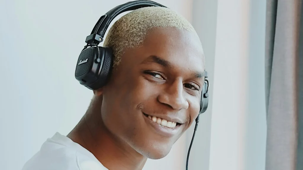 Smiling man with white teeth