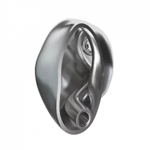3D Metal Printed Hearing Application by 2onelab