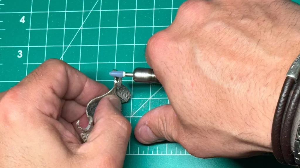 Milling and clean up of 3D printed part as preparation for polishing