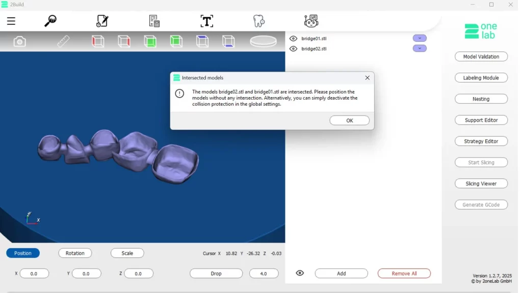 Collision protection feature in 2build update