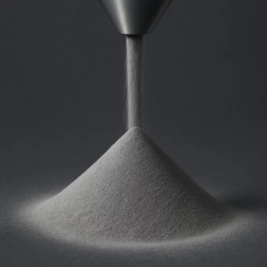 Metal powder in movement -